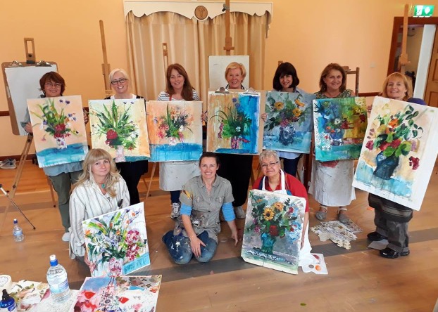 Flowers in Mixed Media – Holistic Art Workshop – Bliss!